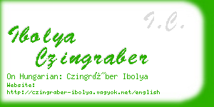 ibolya czingraber business card